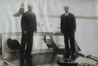 Milton Paynter(left) George Burgess (right) Bermudians on duty during U.S. Army days